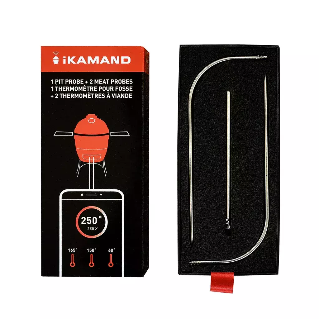 Pack IKamand de 1 sonda para parrilla y 2 sondas para carne para barbacoa Kamado Joe