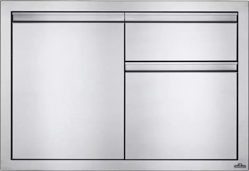  Combinación de puerta empotrada y armario de basura pequeña (100x71 cm)