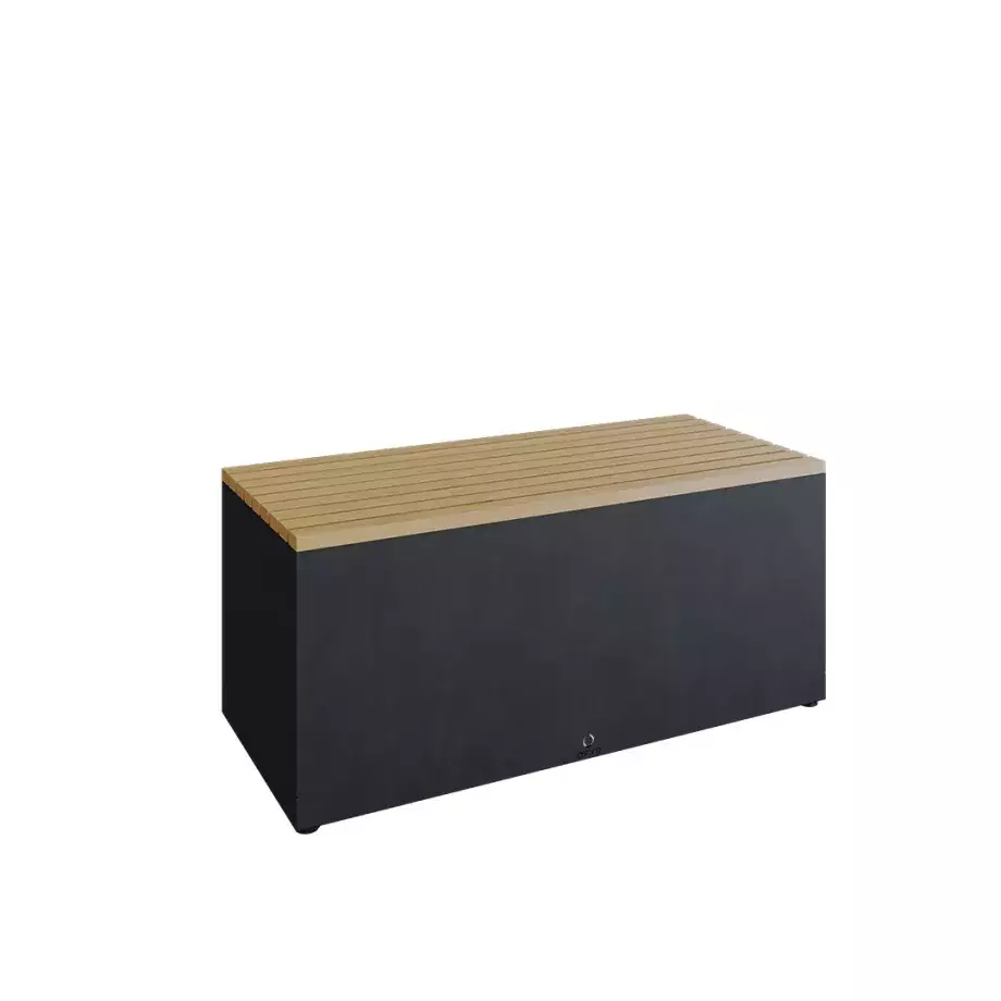 Banco para jardín con recubrimiento negro - OFYR Garden Bench Black